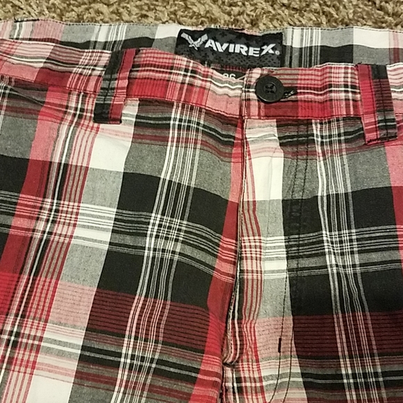 Mens avirex casual checker summer shorts. Sz. 36 - Picture 2 of 5